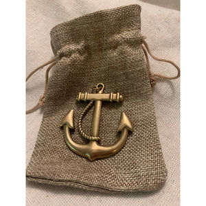 Vintage Brass Nautical Theme Boat Anchor